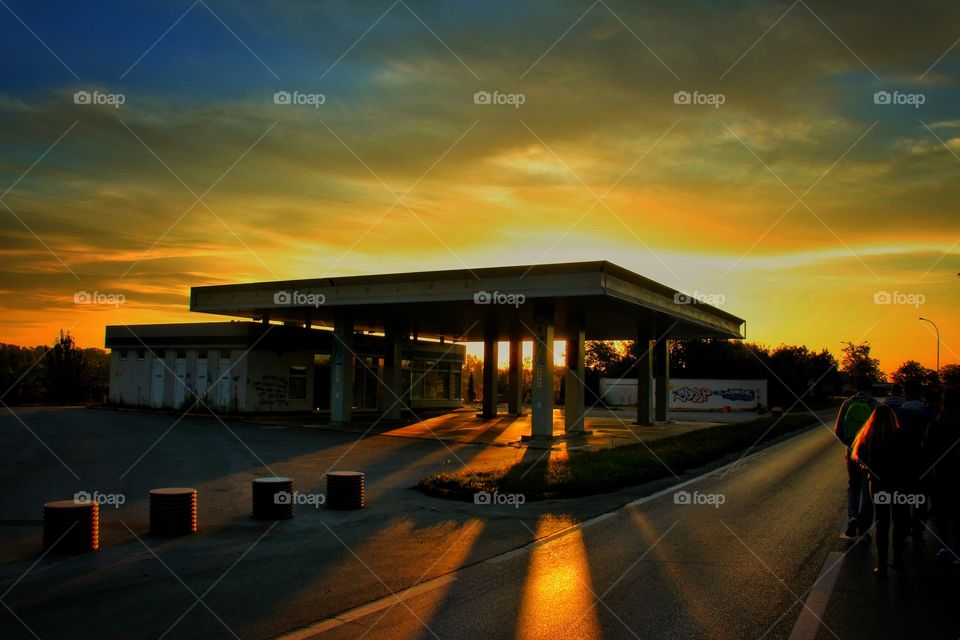 Deserted gas station somewere in Slavonija.