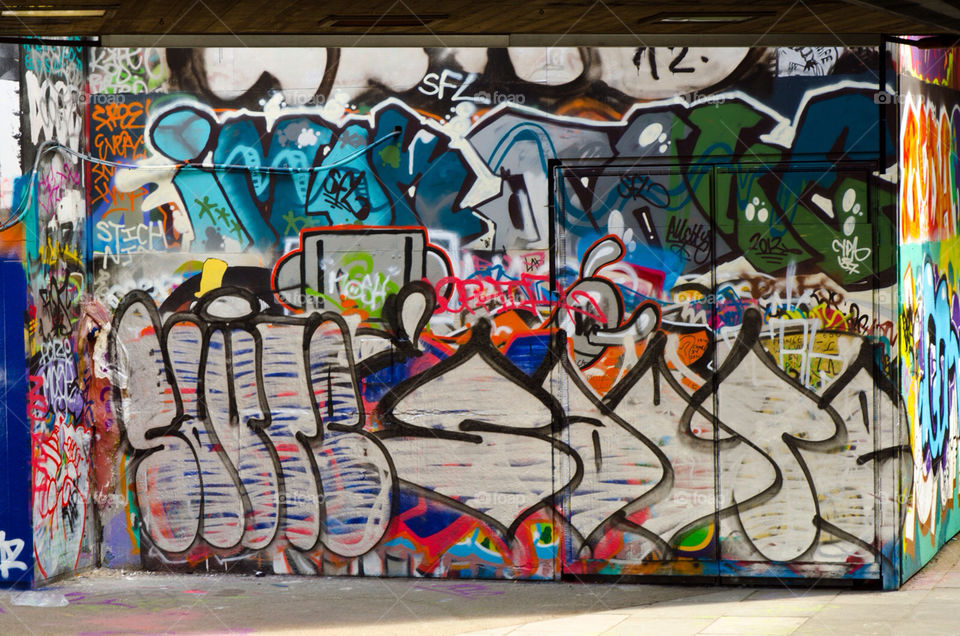 street graffiti colourful urban by grwiffen