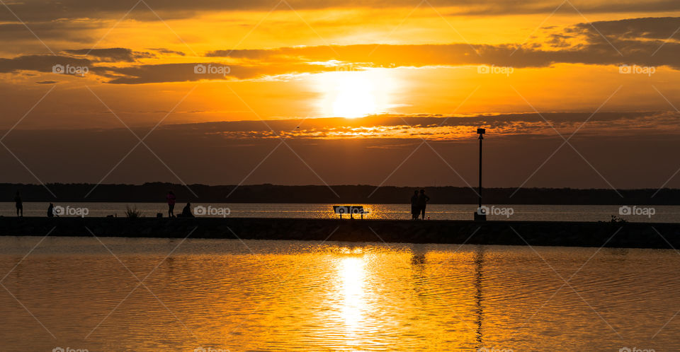 sunset at the lake