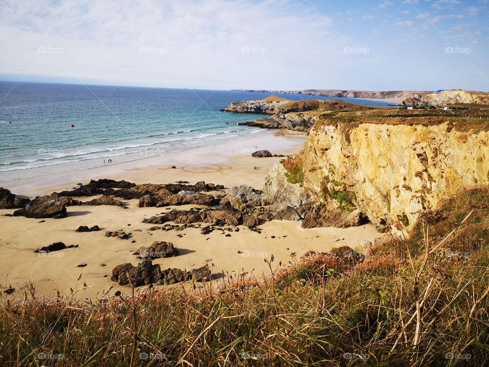 A Cornwall beach view