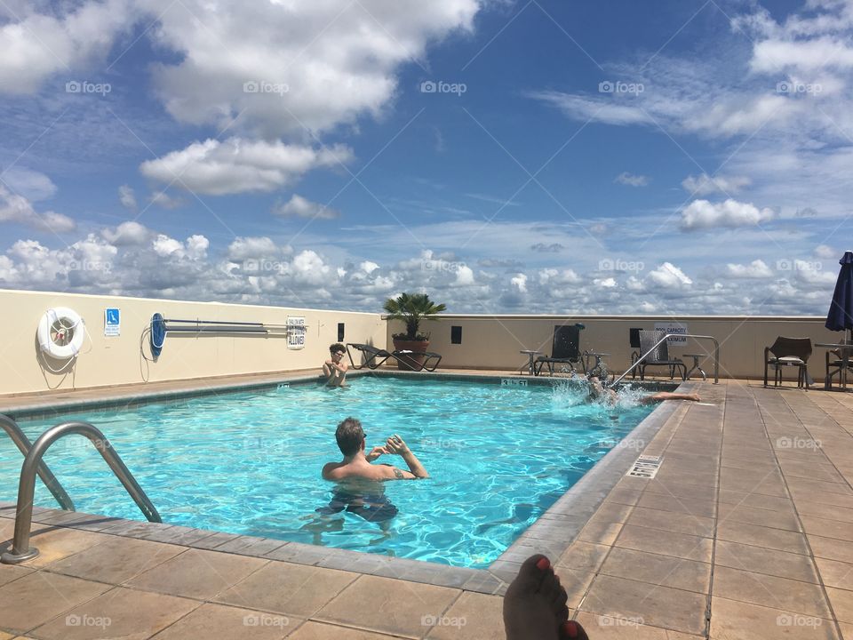 Rooftop swimming pool 
