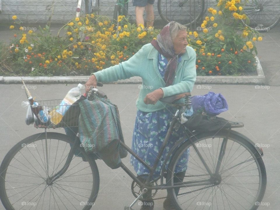 Lady shopping in Ukraine
