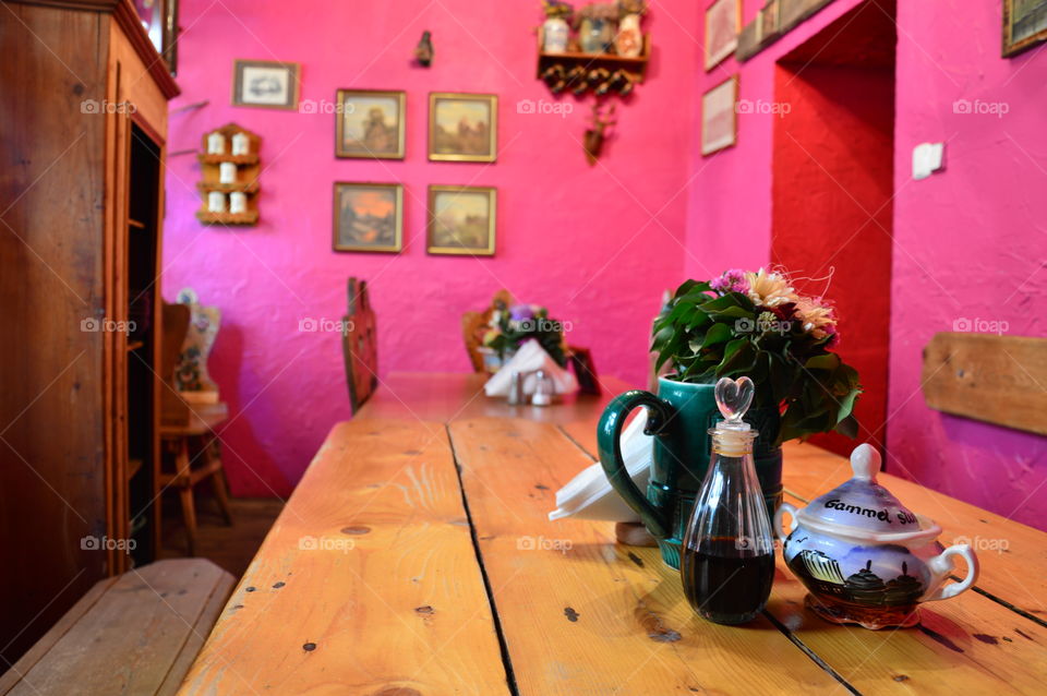 Pink living room