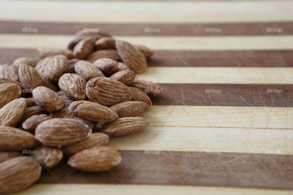 Almonds ready for a health snack. 