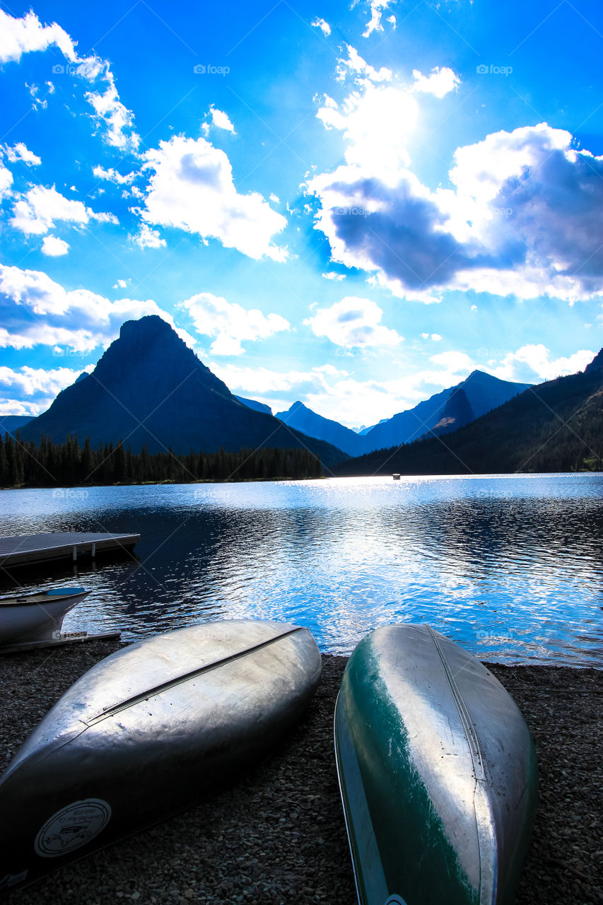 Scenic view of idyllic lake