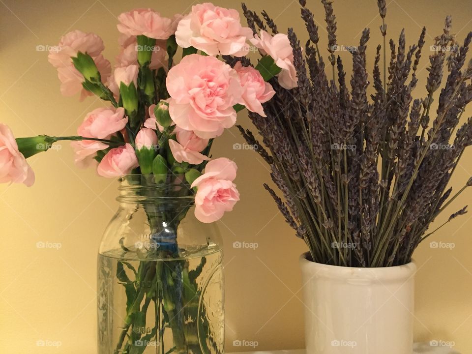 Carnations & lavender