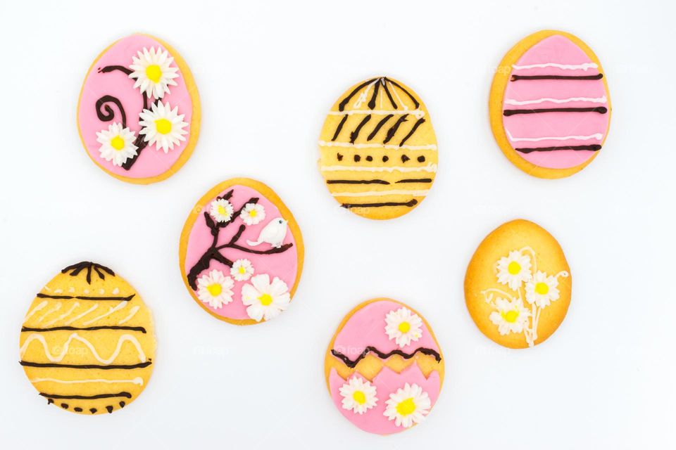 Egg shaped Easter cookies