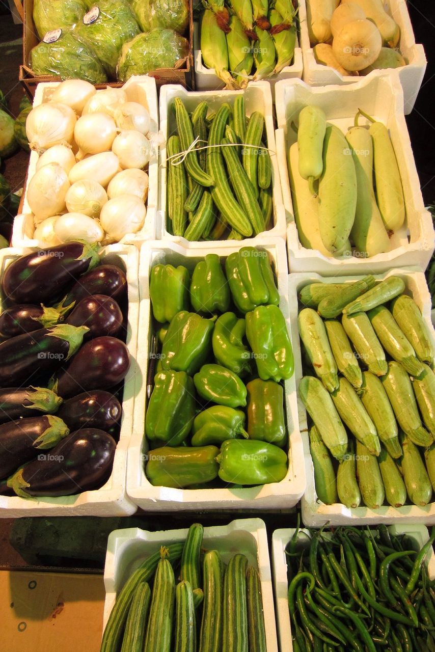 Vegetables in the market