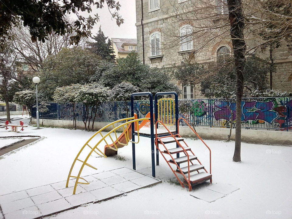 Snow on the Playground