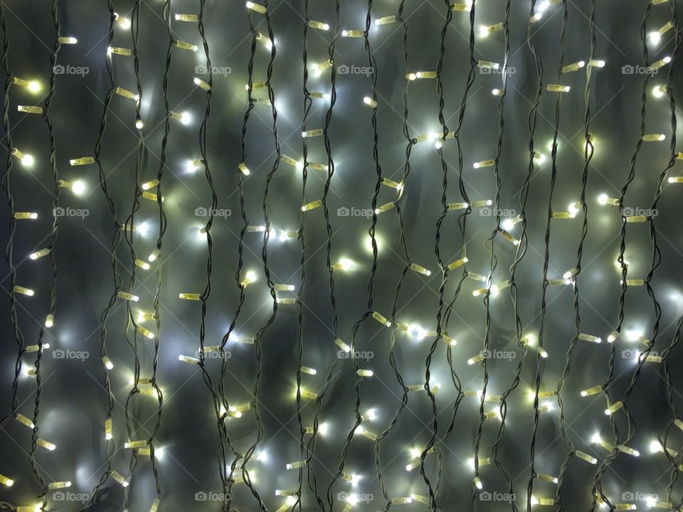 Multitude of shining Christmas lights 