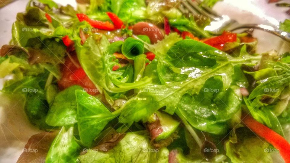 Salad, lettuce, arugula,