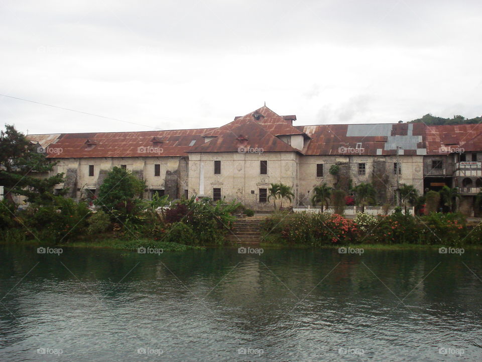 loboc church before the earhquake. i took this photo before our lunch in a floating restaurant in loboc river