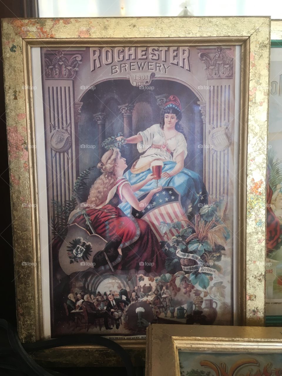 A preferred painting used as decoration for the Six-car pub and brewery located in Amarillo Texas 