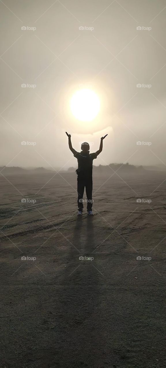 waiting for the sun to rise in the morning