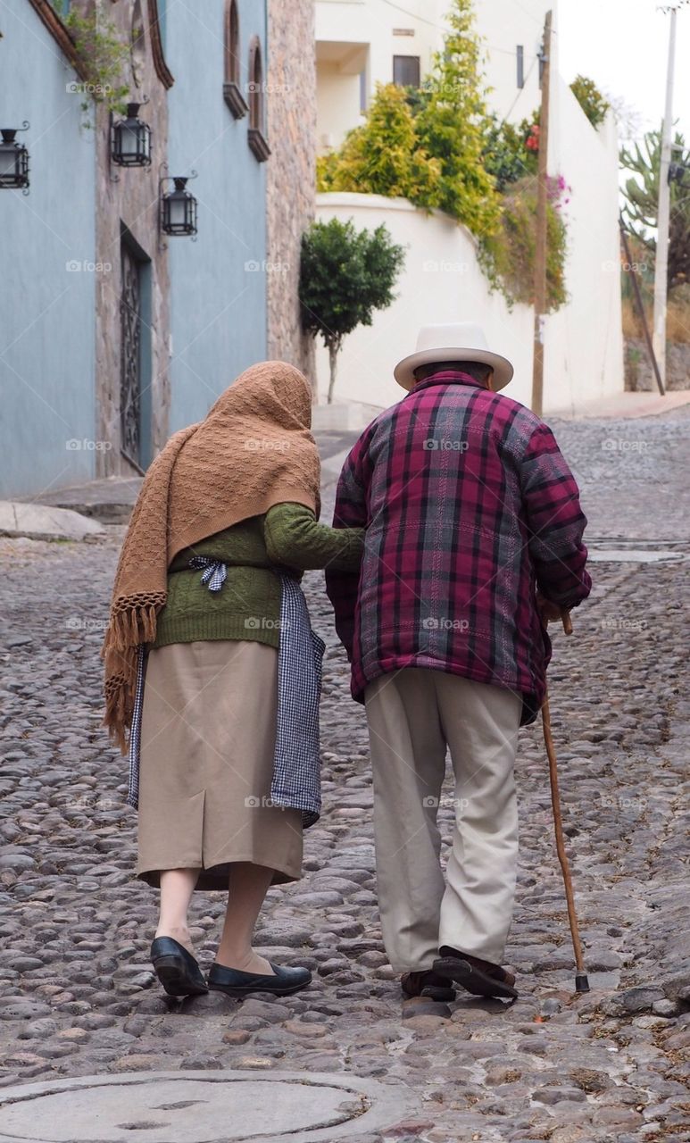 Old elderly couple