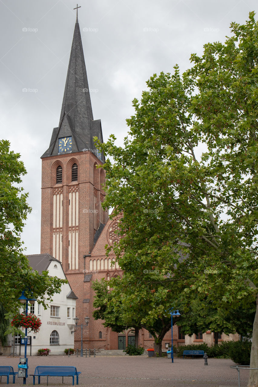 Kreismuseum and Evangelic Church in Bitterfeld-Wolfen, Saxony