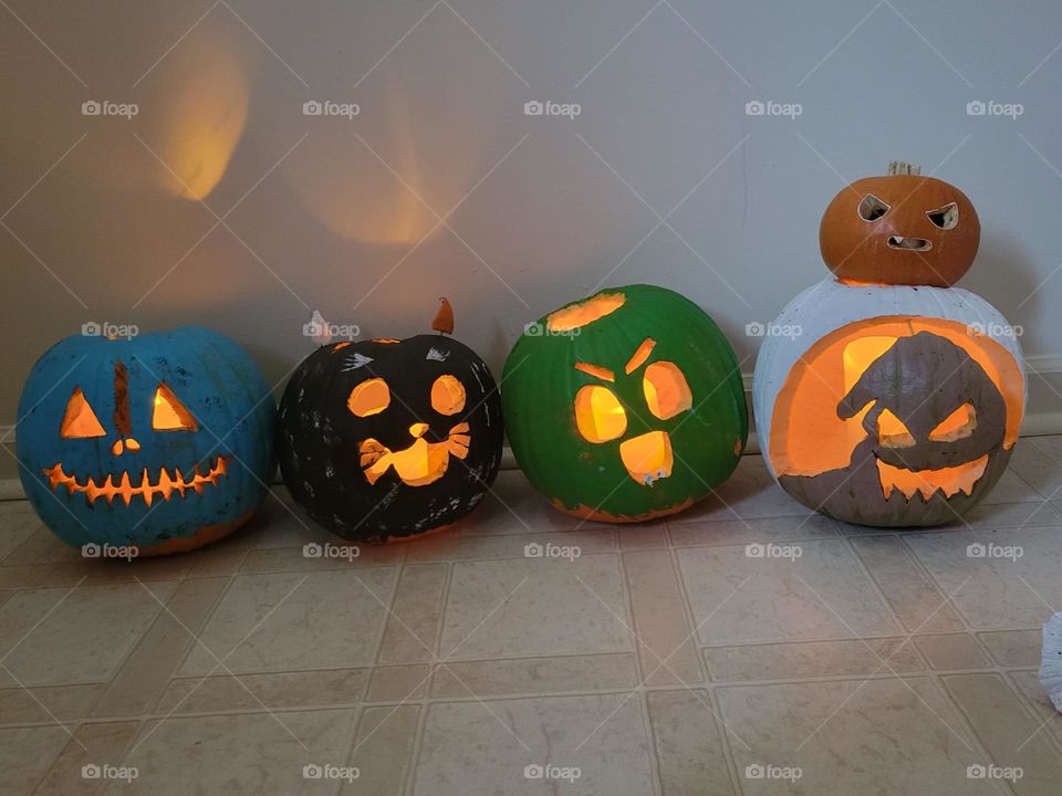 Family jack o lanterns