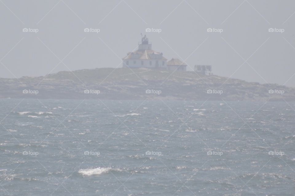 Foggy Maine Island 