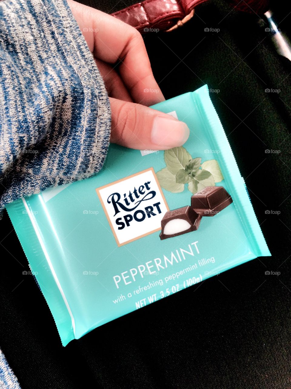 My Fav Chocolate ! Ritter Sport flavour Peppermint ! so Delicious lick fingers ! i like mint , any mint i like , i feel fresh in my mouth . 