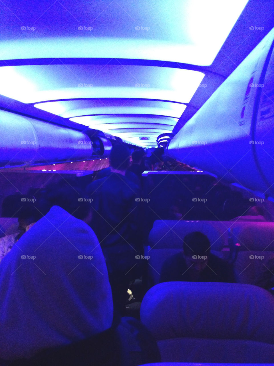 INSIDE AIRPLANE
