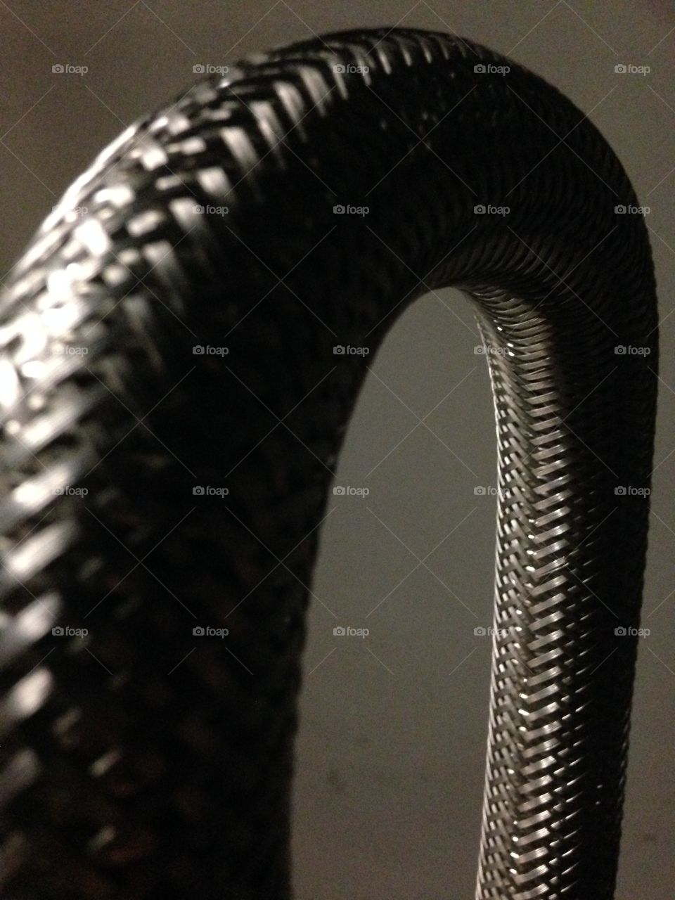 Curved, braided hose, industrial 