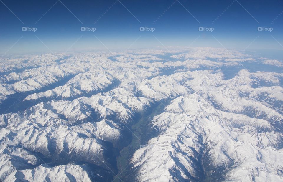 Aerial view of the Alps 