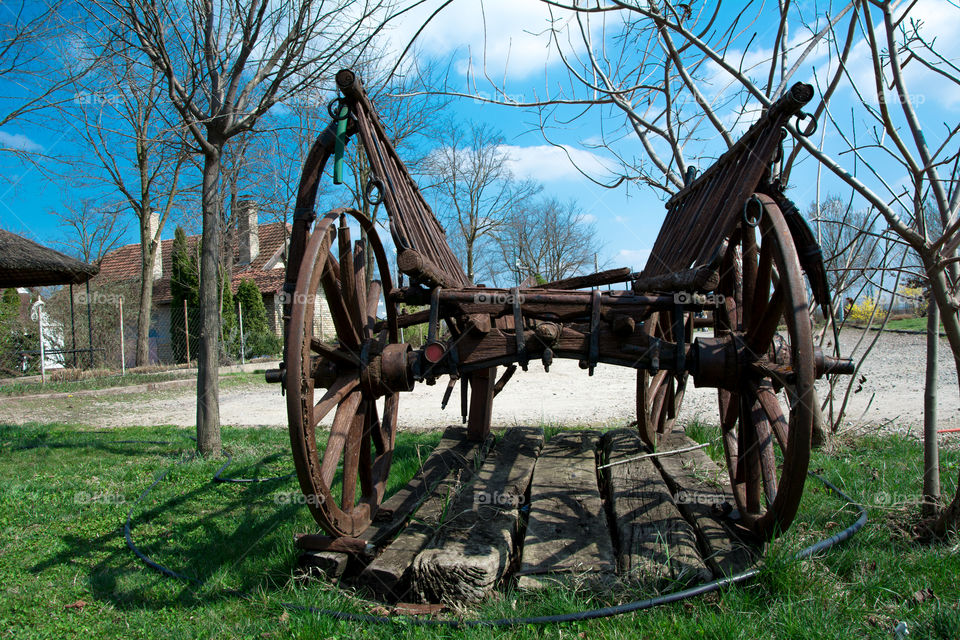 Old cart at farm