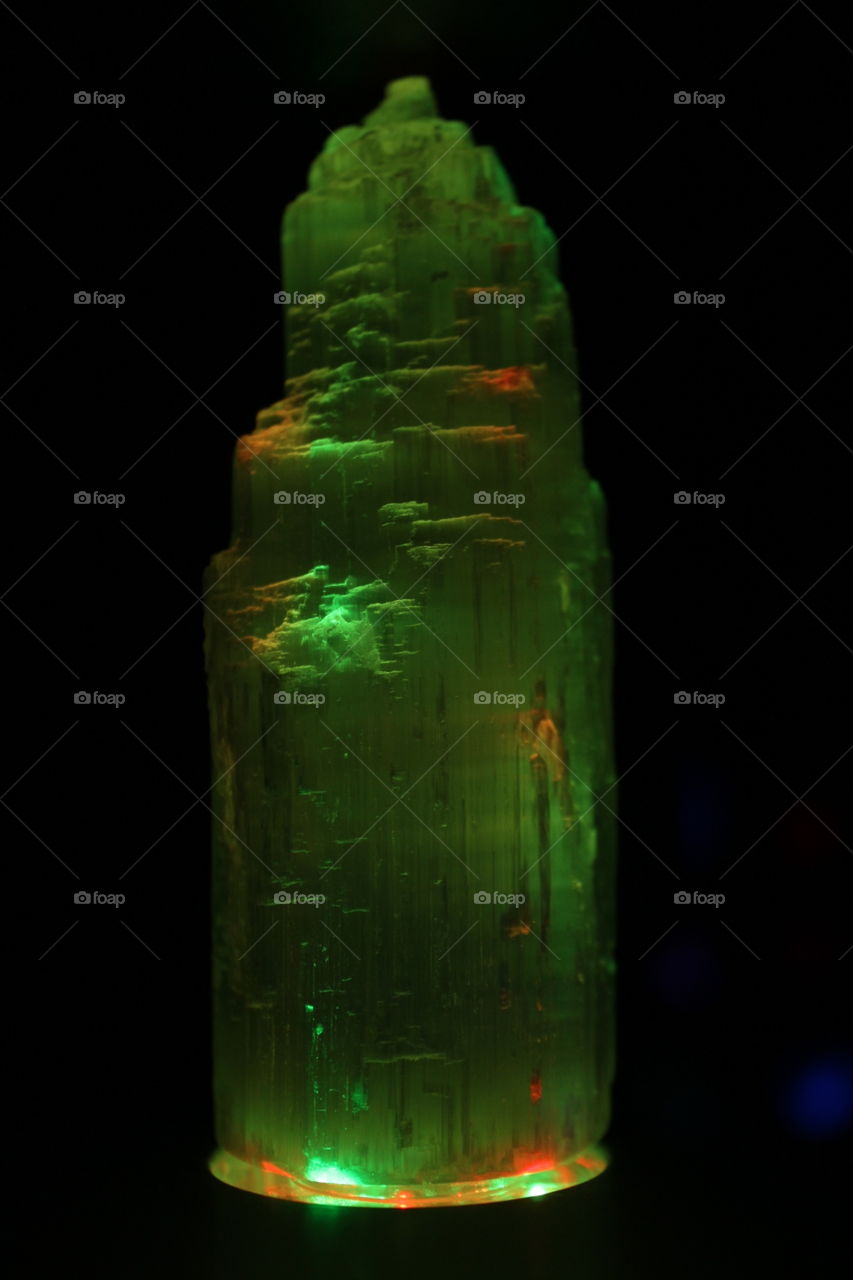 a crystal in the dark