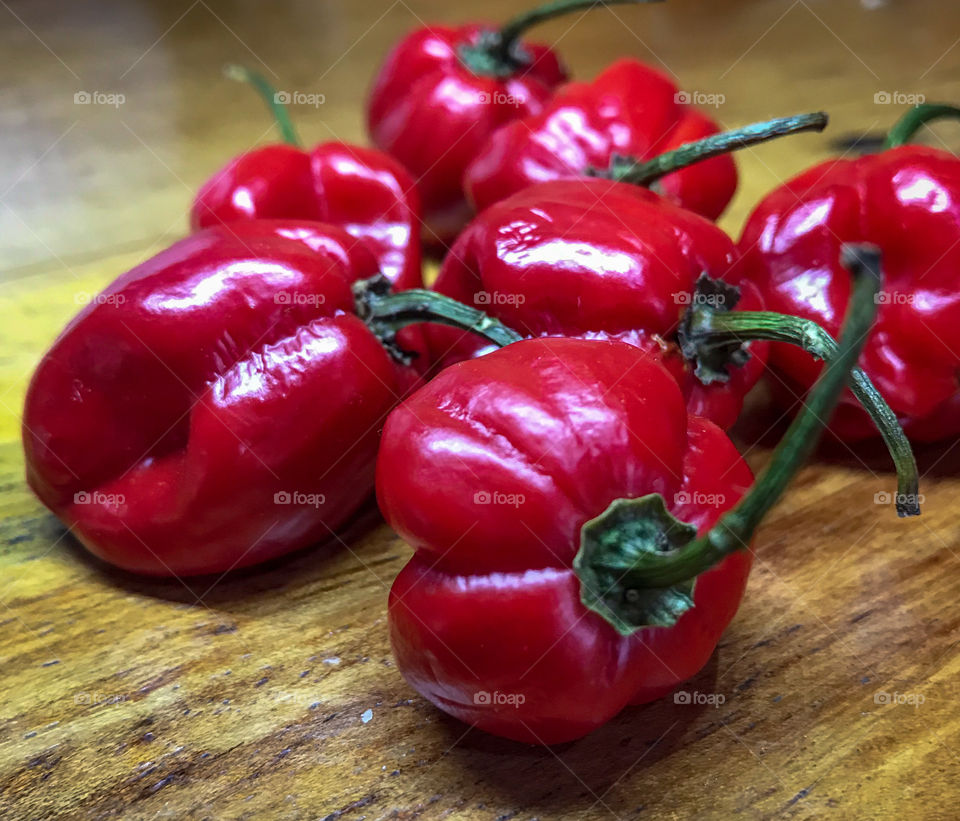 Adjuma, adjoema, aji umba or ojemma is a variety of Capsicum chinense pepper, originally from Brazil. Fruits are shaped like small peppers, red or yellow in color.