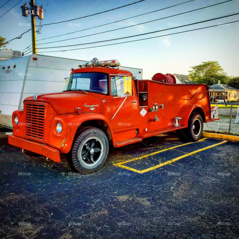 Old International Fire Engine