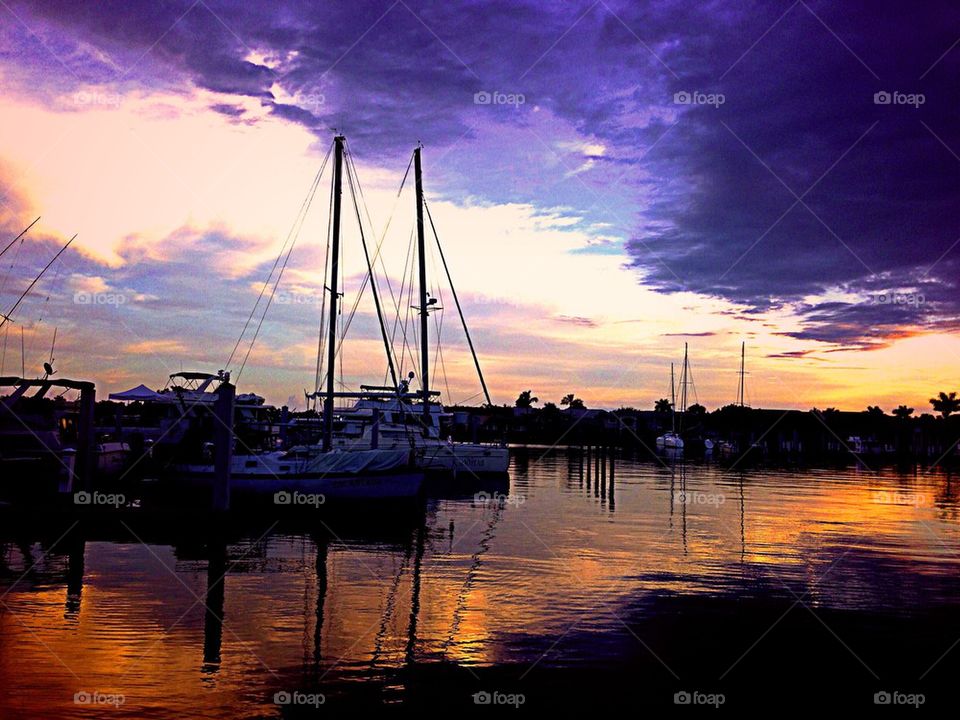 Sunsets at the marina