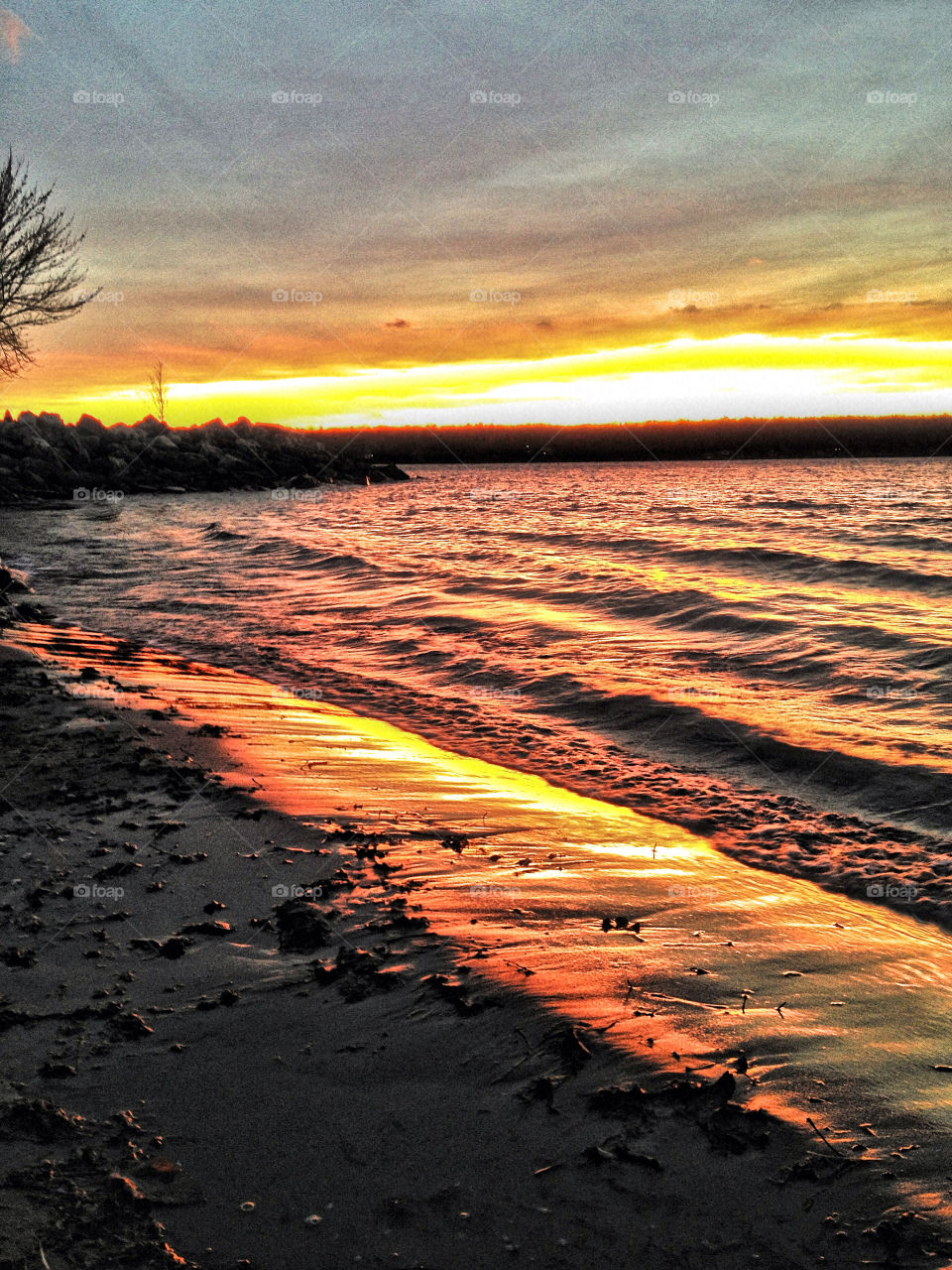 landscape beach sky yellow by somebeach