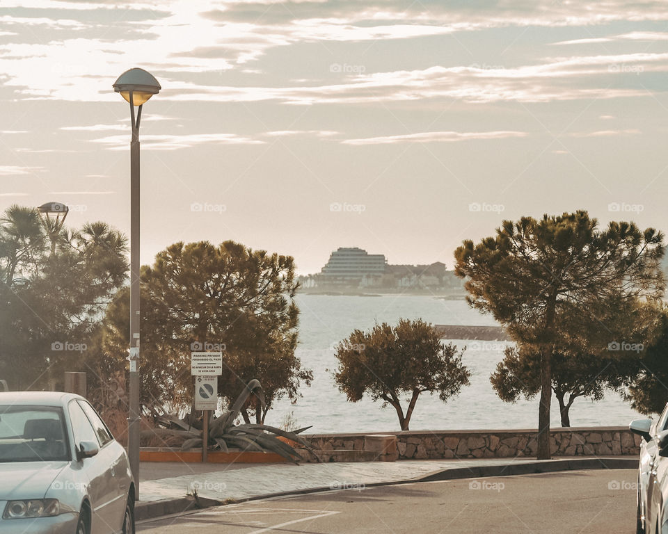 Landscape during sunset 