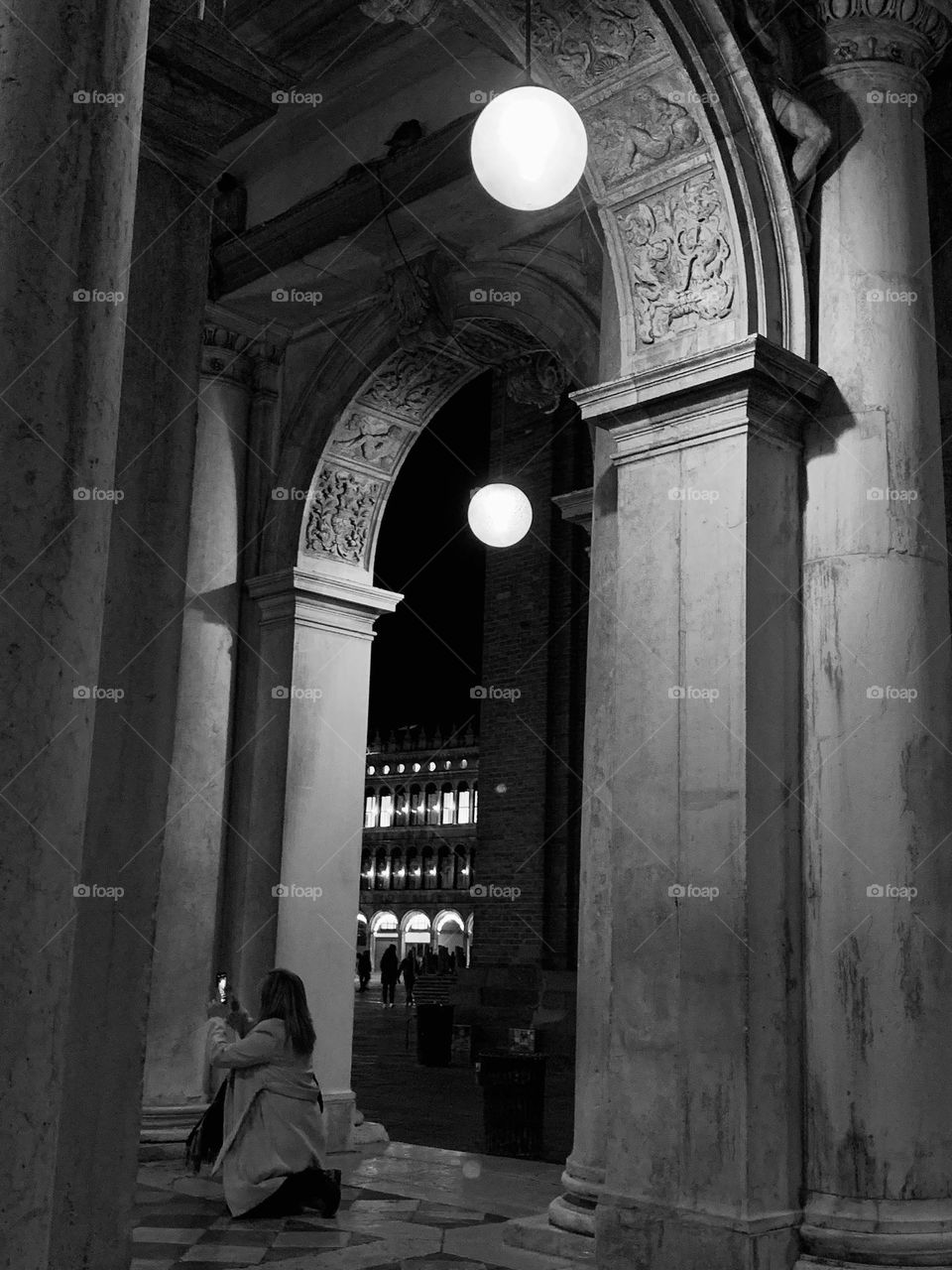 Taking a photo looking up