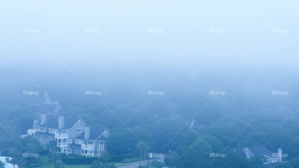 Foggy day in Myrtle Beach, South Carolina 