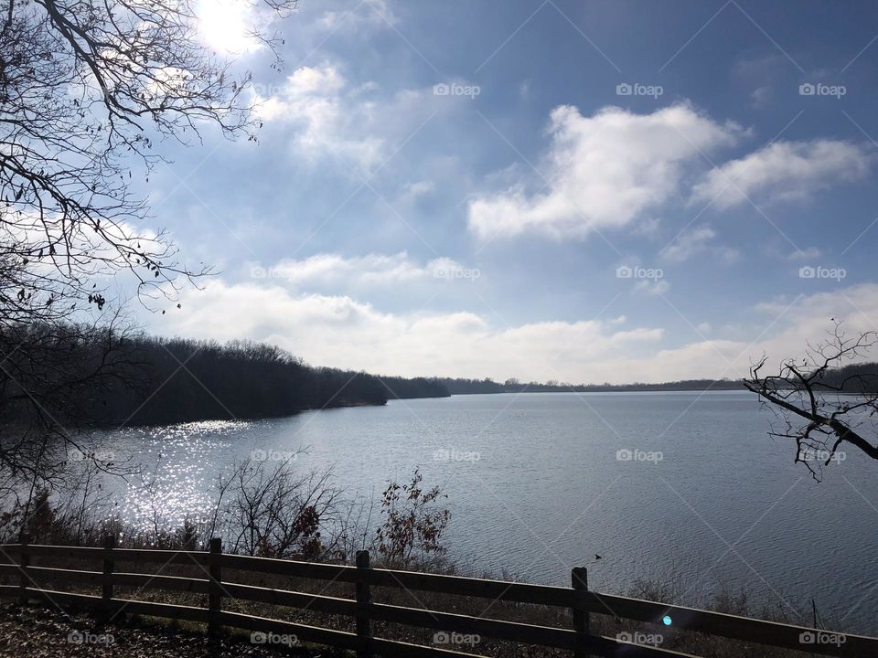 Morning lake view