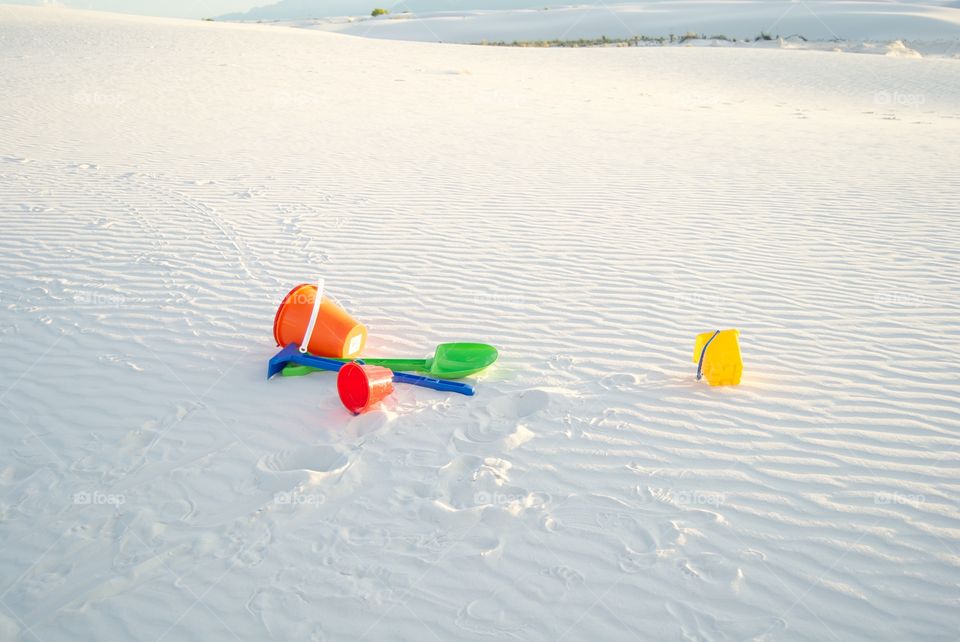 Toys at white sands. 