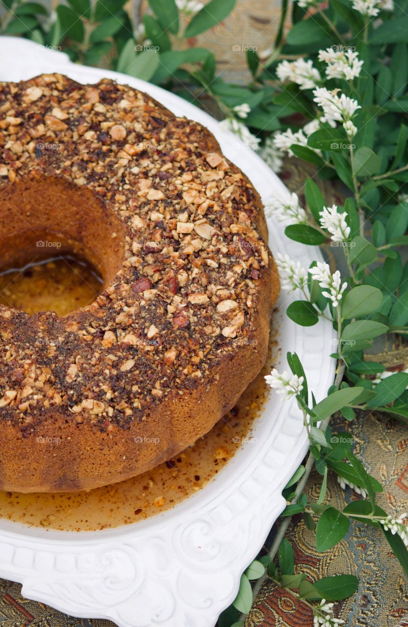 Traditional rum cake