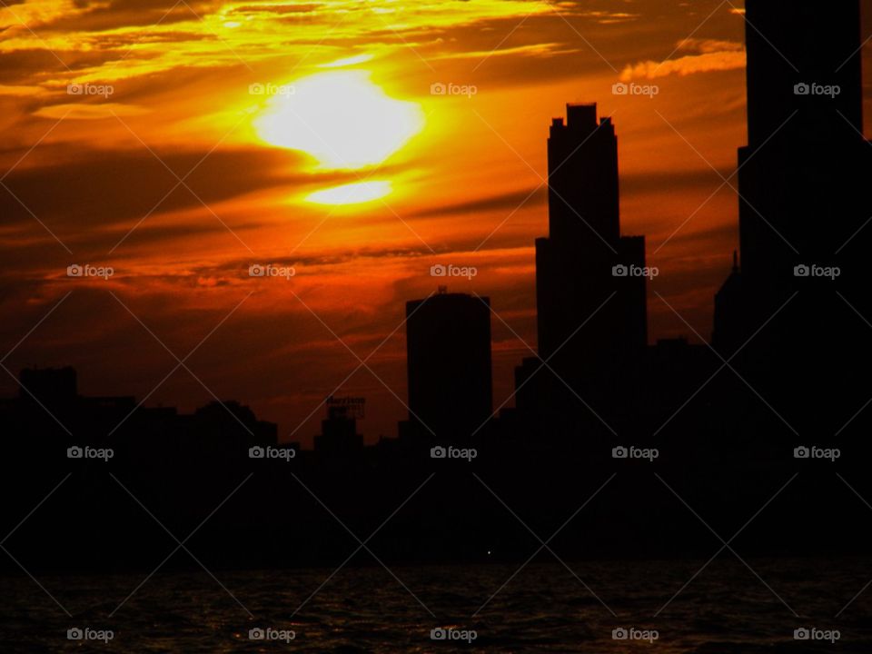 Chicago skyline from the harbor