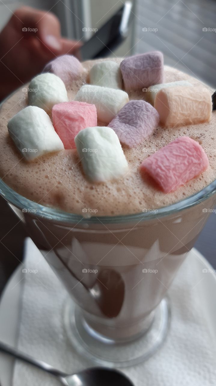 горячий какао с зефиром