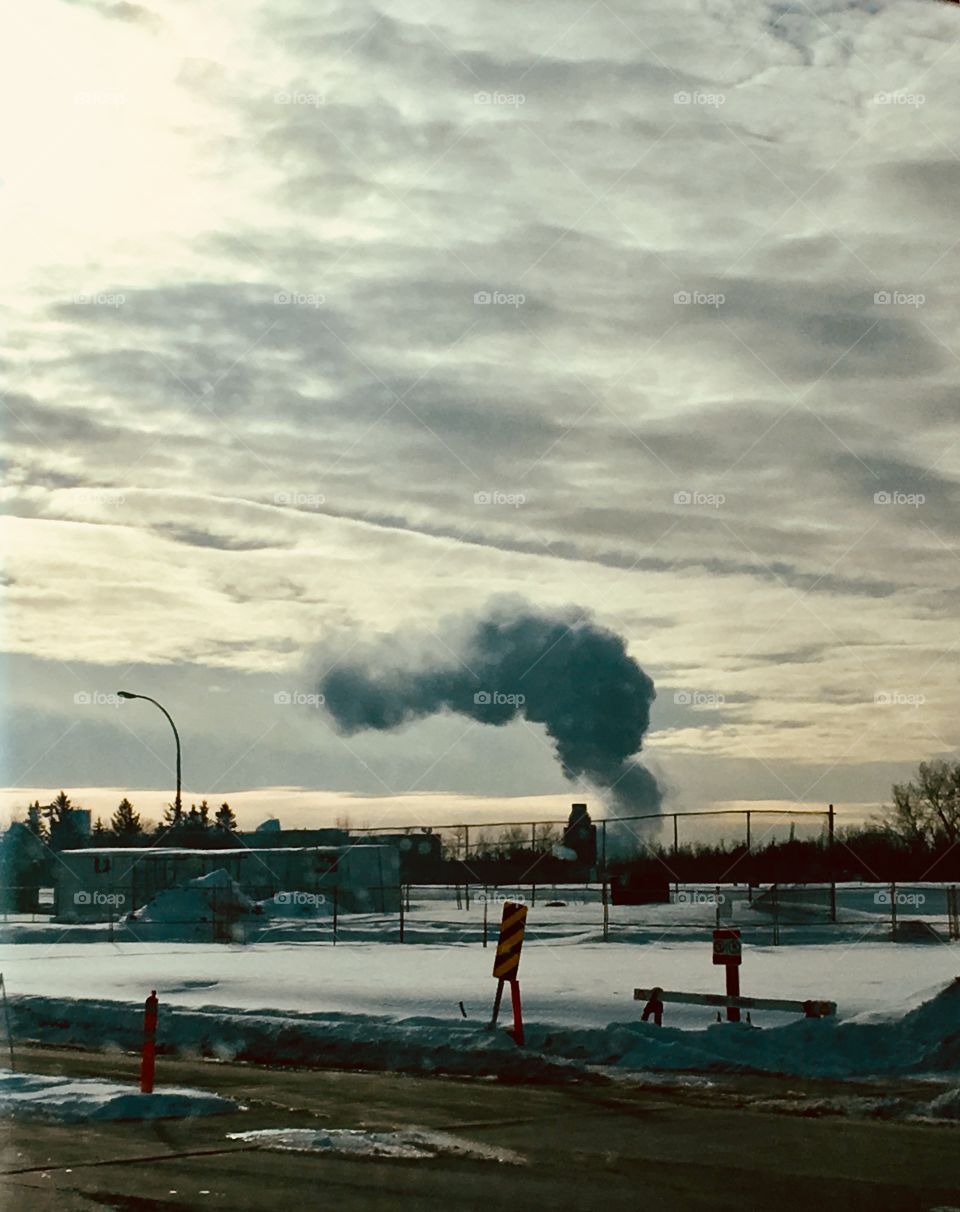 Smoke in winter