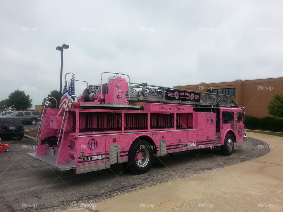 Pink fire truck