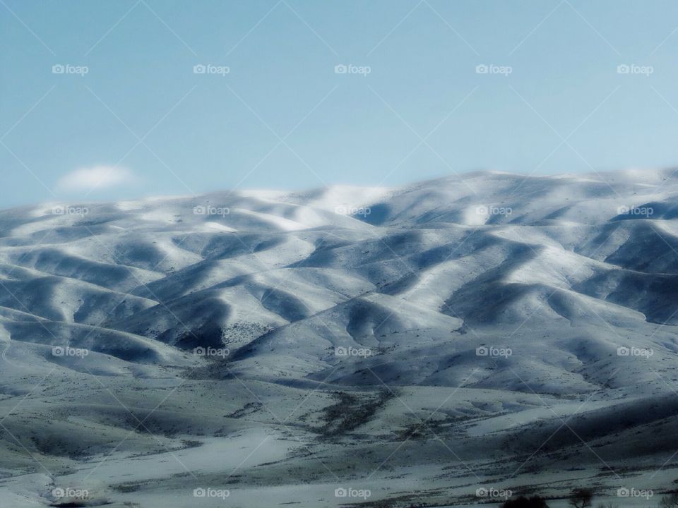 Rolling hills of snow 