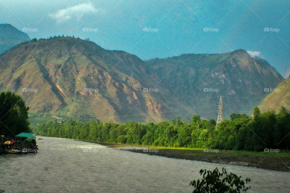 Mountains during summer in India.