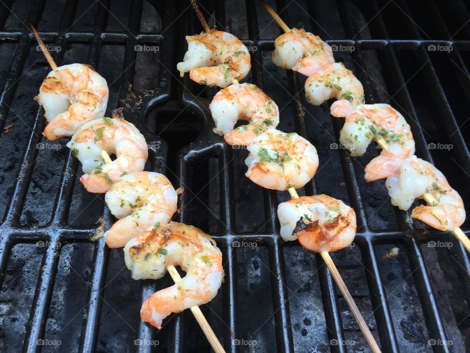 Shrimp on the grill