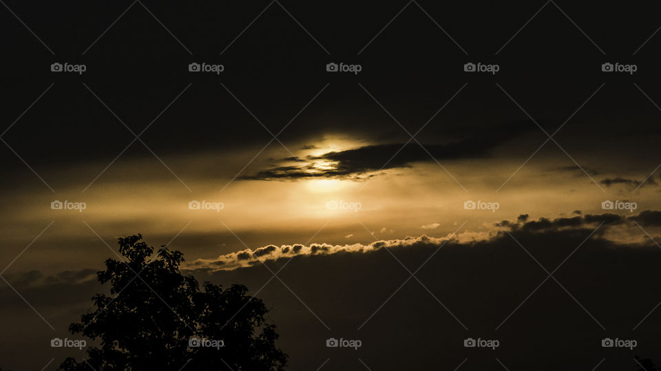 Sundown dramatic sky