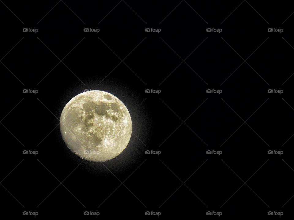 moon rising at night