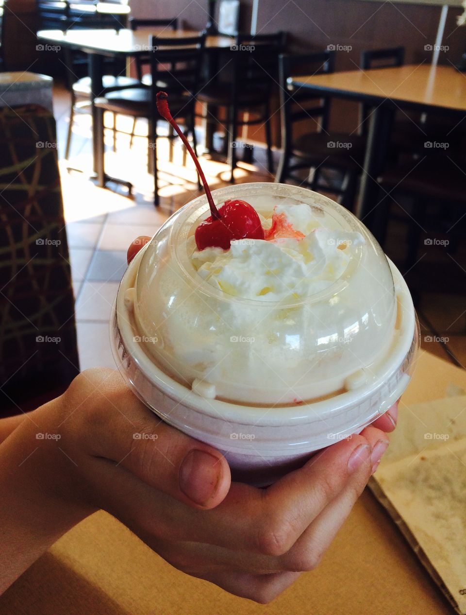 Milkshake!. Celebrating first day of school with a strawberry milkshake.