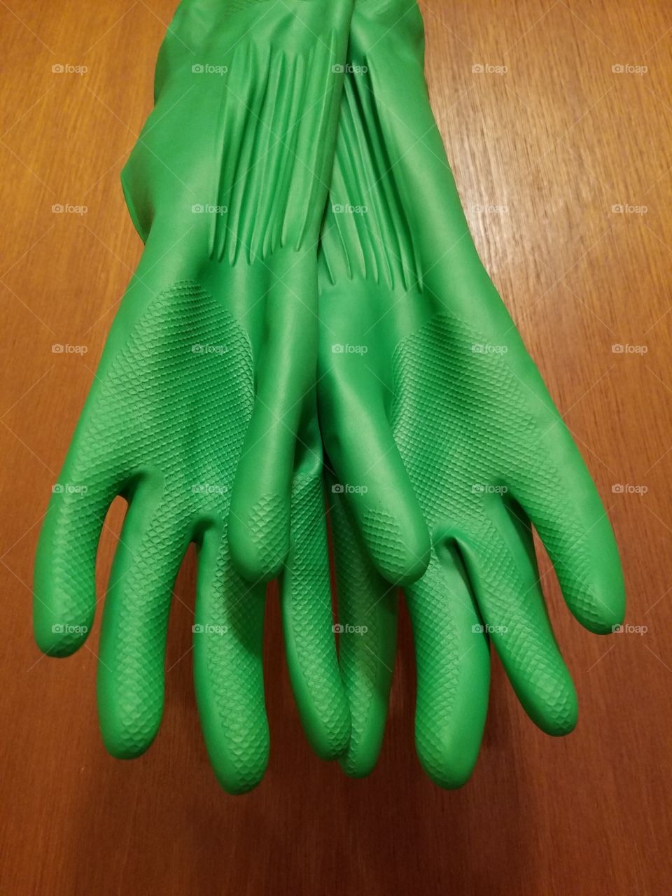 Green Rubber Gloves for cleaning!