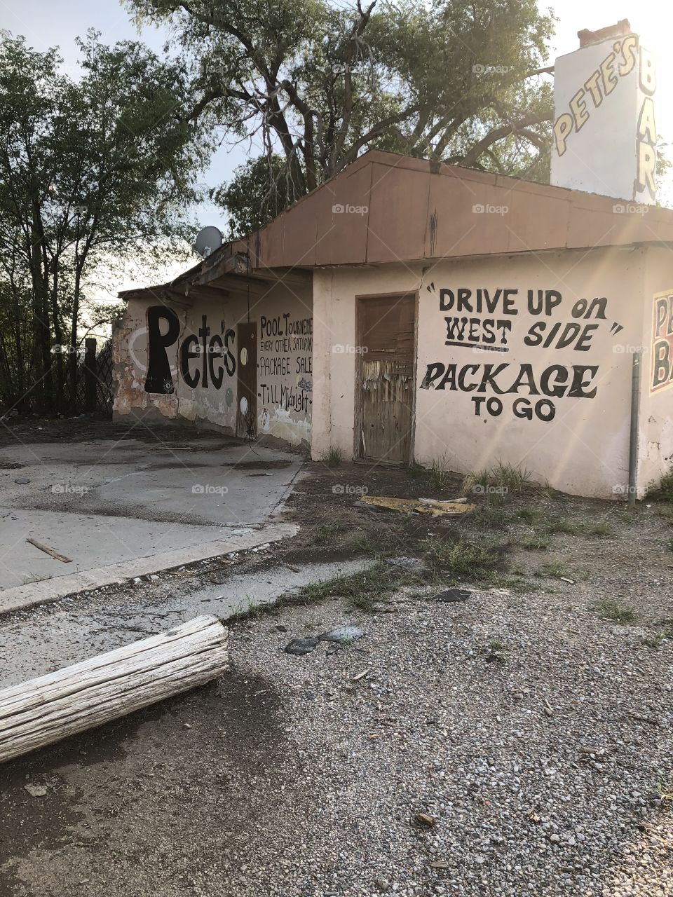 Another view of abandoned bar